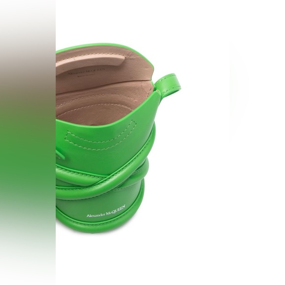 ALEXANDER MCQUEEN Green Micro 'The Curve' Bag - Picture 5 of 8